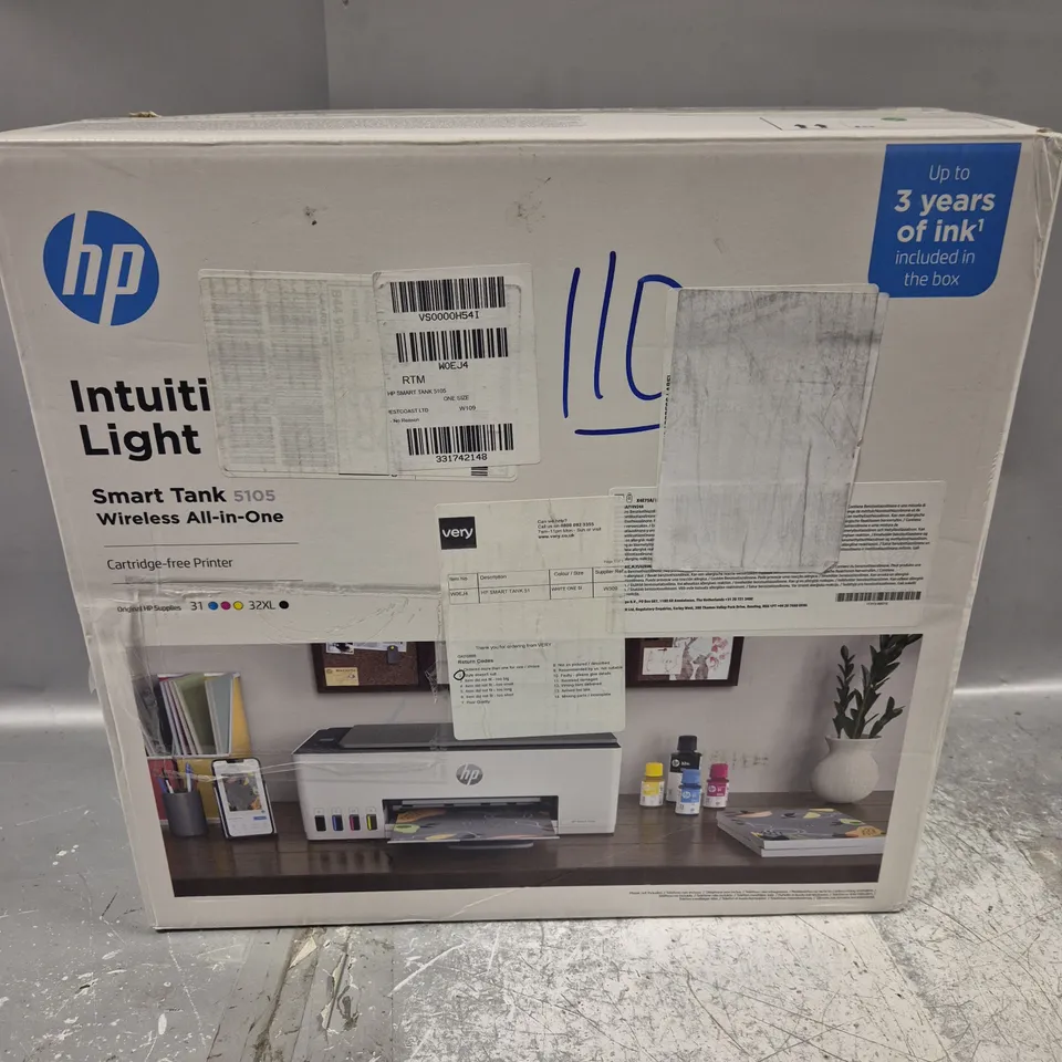 BOXED HP SMART TANK 5105 WIRELESS ALL-IN-ONE PRINTER 