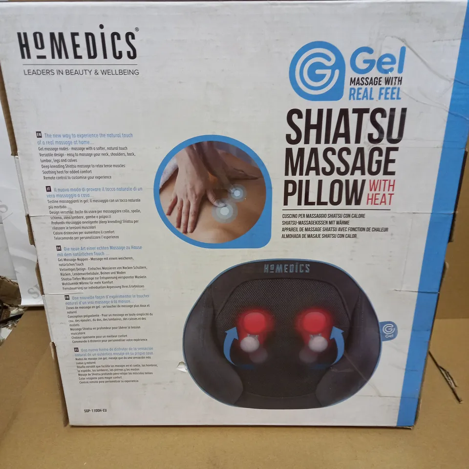 BOXED HOMEDICS GEL SHIATSU MASSAGE PILLOW