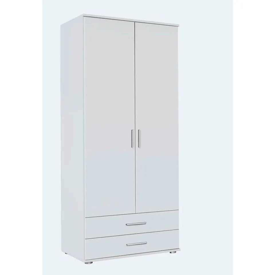 BOXED RASANT 2 DOOR WARDROBE - ALPINE WHITE ( BOX OF 2)
