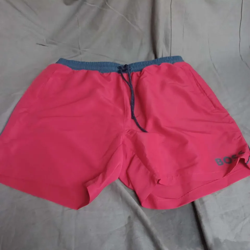 HUGO BOSS STARFISH SHORTS IN BRIGHT RED SIZE XL