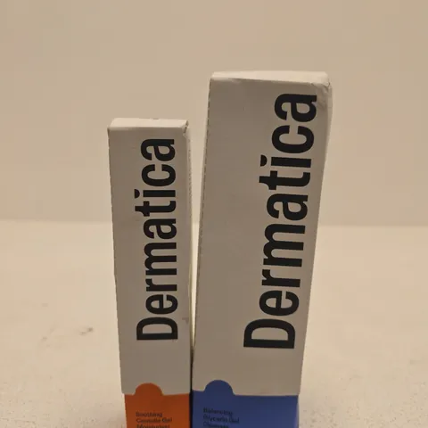 DERMATICA SOOTHING CENTELLA GEL MOISTURISER & BALANCING GLYERIN GEL CLEANSER – BOXED PAIR