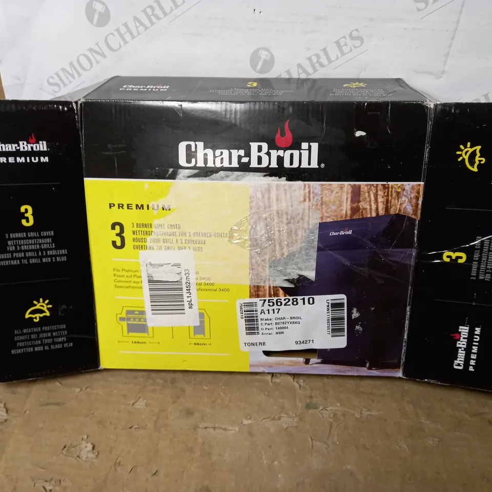 CHAR-BROIL PREMIUM 3 BURNER GRILL COVER 
