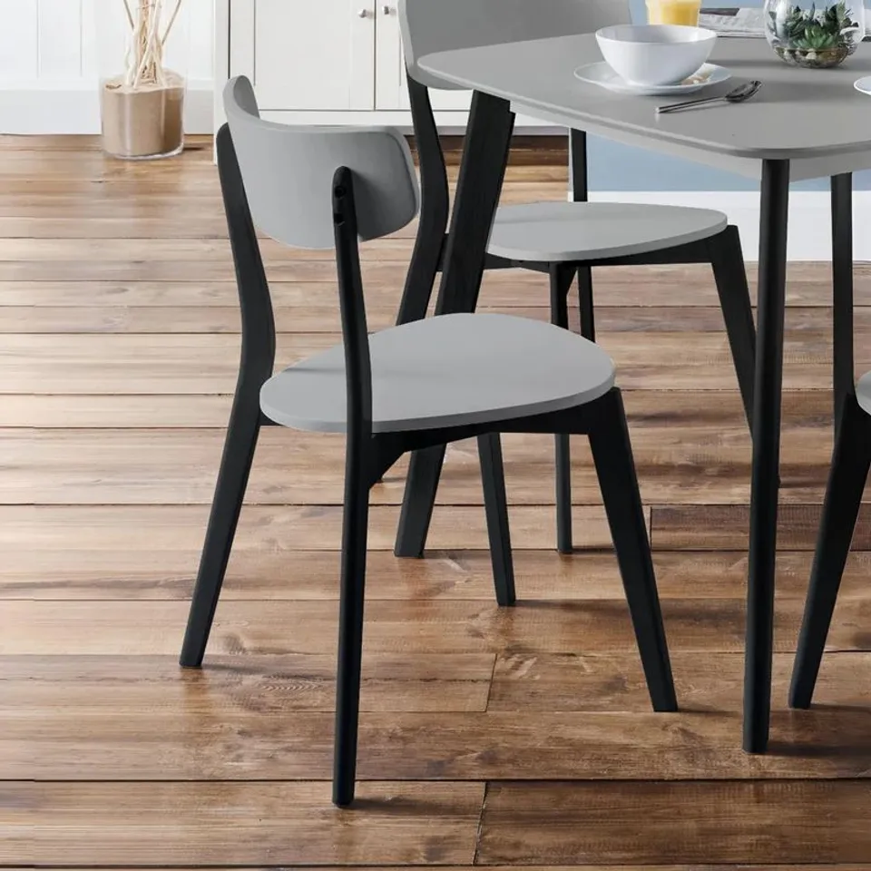 BOXED JULIAN BOWEN CASA DINING CHAIR (SET OF 2) - GREY (1 BOX)