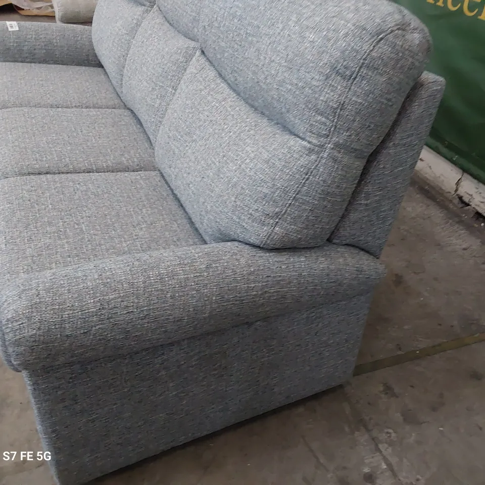 QUALITY BRITISH DESIGNER G PLAN AVON THREE SEATER SOFA AROLA SKY FABRIC 