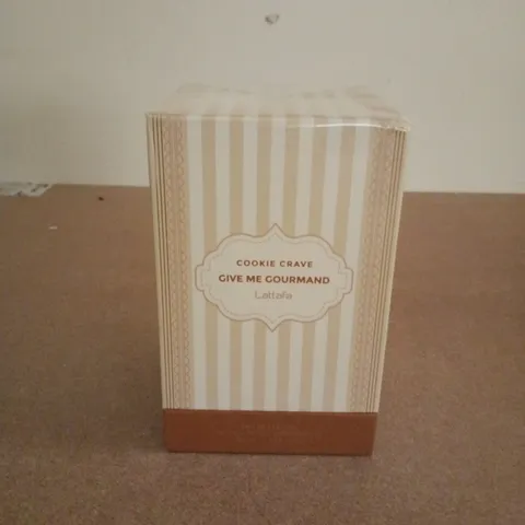 BOXED AND SEALED LATTAFA COOKIE CRAVE GIVE ME GOURMAND EAU DE PARFUM (75ML)