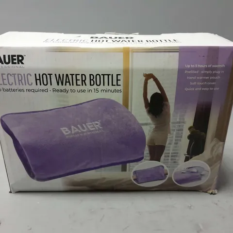 BOXED BAUER ELECTRIC HOT WATER BOTTLE