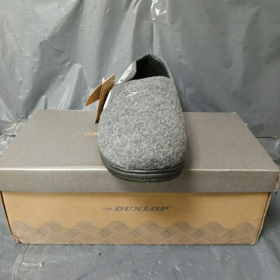 DUNLOP MENS SLIPPERS GREY SIZE 8