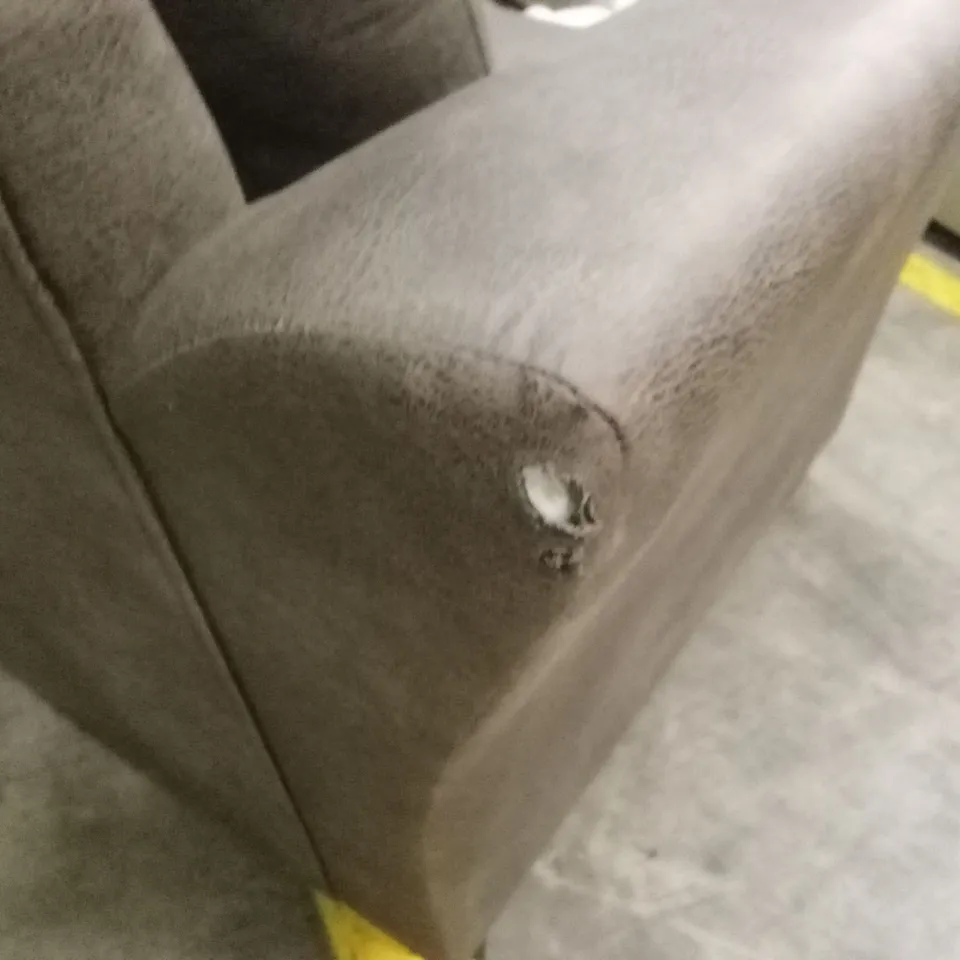 DURY LEATHER LOOK 3 SEATER SOFA - CHOCOLATE RRP £599