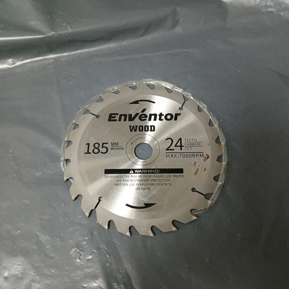 ENVÉNTOR WOOD CIRCULAR SAW BLADE 185MM 24T CARBIDE – BOXED