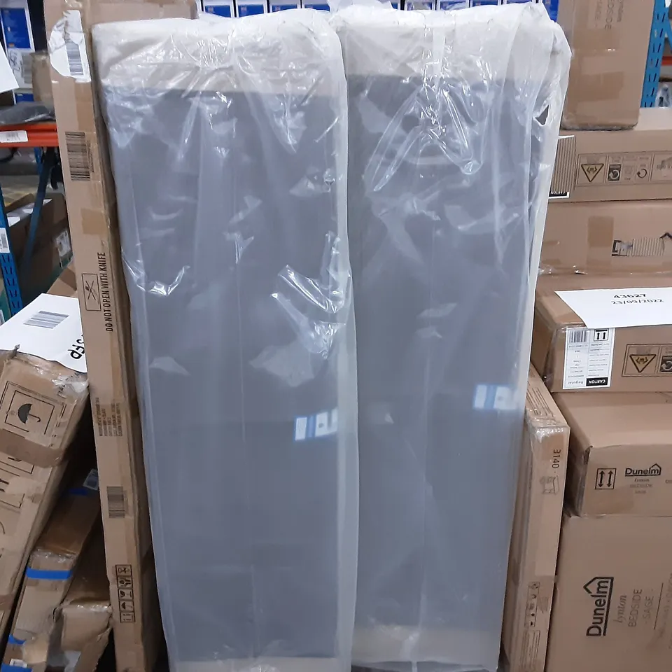 WRAPPED BED BASE IN GREY / BROWN - 2 PARTS 