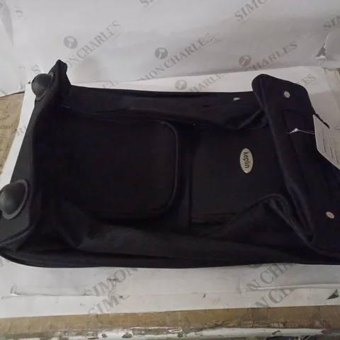 KEPLIN CABIN APPROVED LIGHTWEIGHT TRAVEL BAG WITH WHEELS, HAND LUGGAGE SUITCASE TROLLEY, CARRY ON CASE, FLIGHT BAG BLACK
