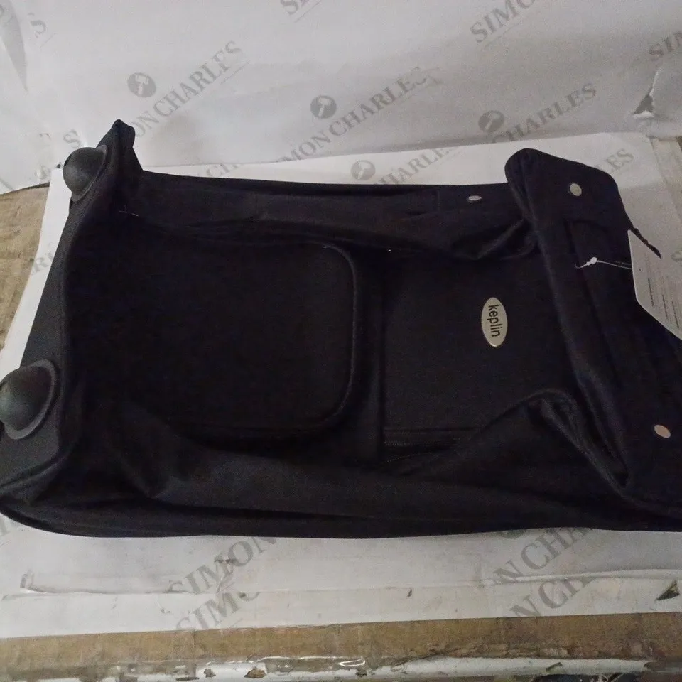 KEPLIN CABIN APPROVED LIGHTWEIGHT TRAVEL BAG WITH WHEELS, HAND LUGGAGE SUITCASE TROLLEY, CARRY ON CASE, FLIGHT BAG BLACK
