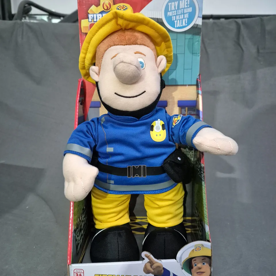 FIREMAN SAM TALKING PLUSH TEDDY