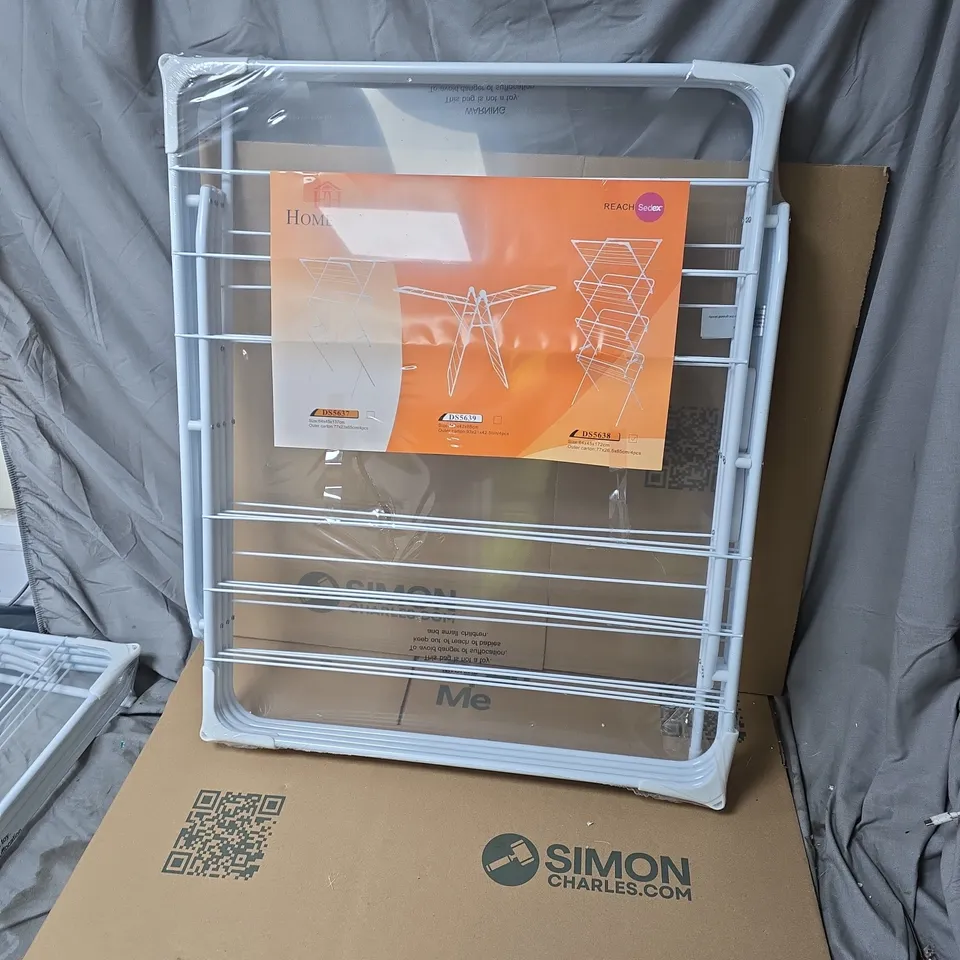 HH HOME HUT INDOOR CLOTHES AIRER - 4 TIER FOLDING LAUNDRY MAIDEN RACK