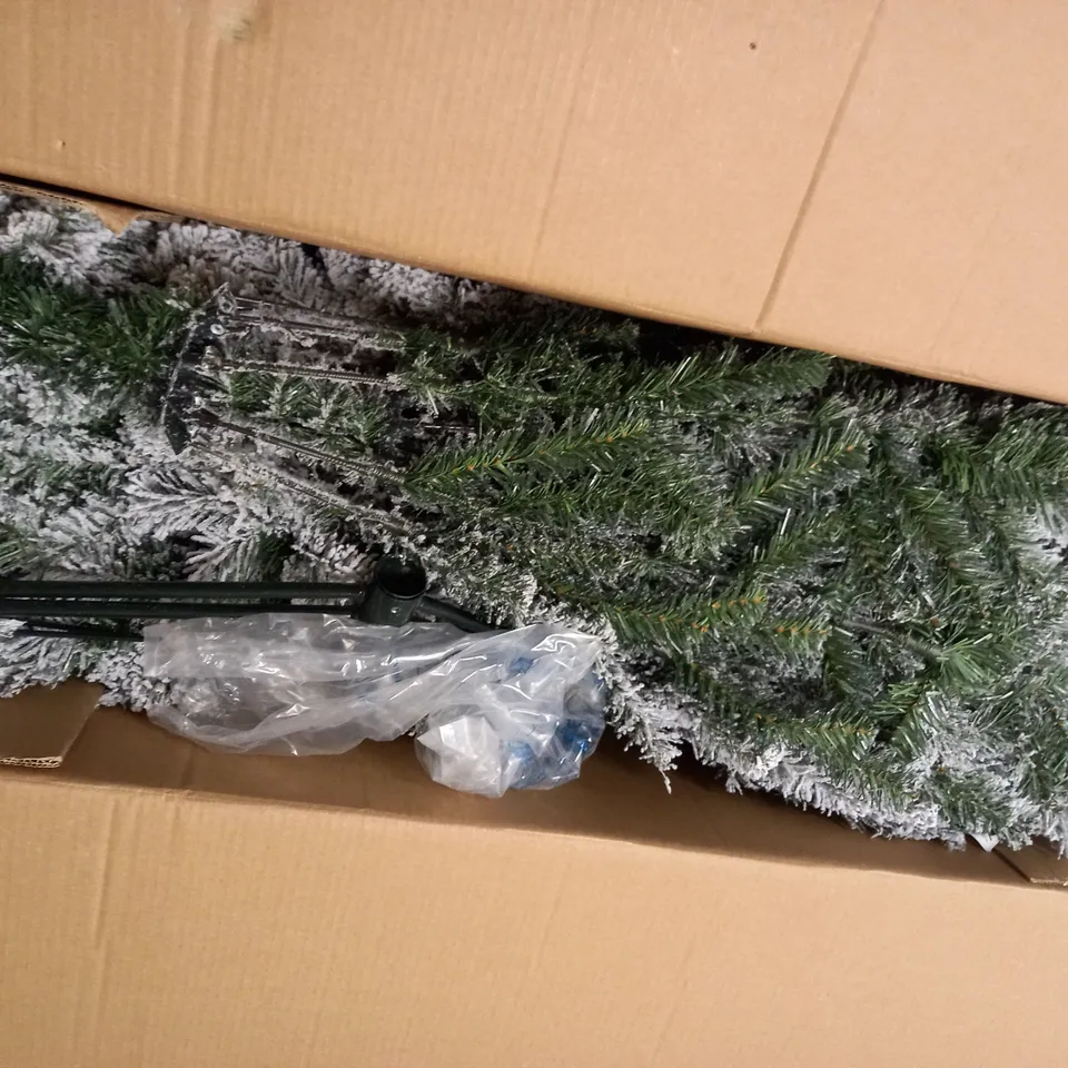 BOXED 8FT FLOCKED EMPEROR TREE  RRP £189.99