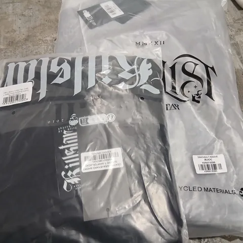 APPROXIMATELY 15 BRAND NEW KILLSTAR CLOTHING PRODUCTS TO INCLUDE; DEADVAULT HOODIE AND DEATHS GRAVEYARD SHORT SLEEVE T SHIRT