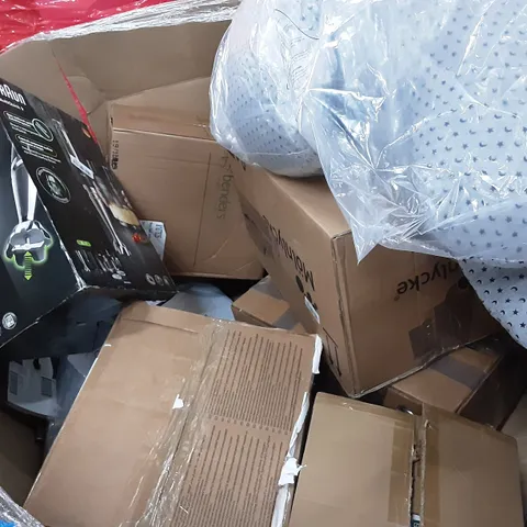 PALLET OF ASSORTED PRODUCTS TO INCLUDE BRAUN MINIPIMER 9, NESPRESSO VERTUO PLUS, MOLNLYCKE, BENDERS PAPER CUPS, YABANO