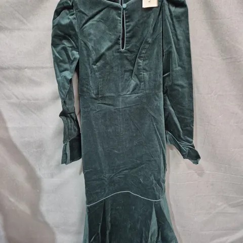 ASPIGA PALOMA ROUND NECK LONG SLEEVE DRESS – BOTTLE GREEN, XS
