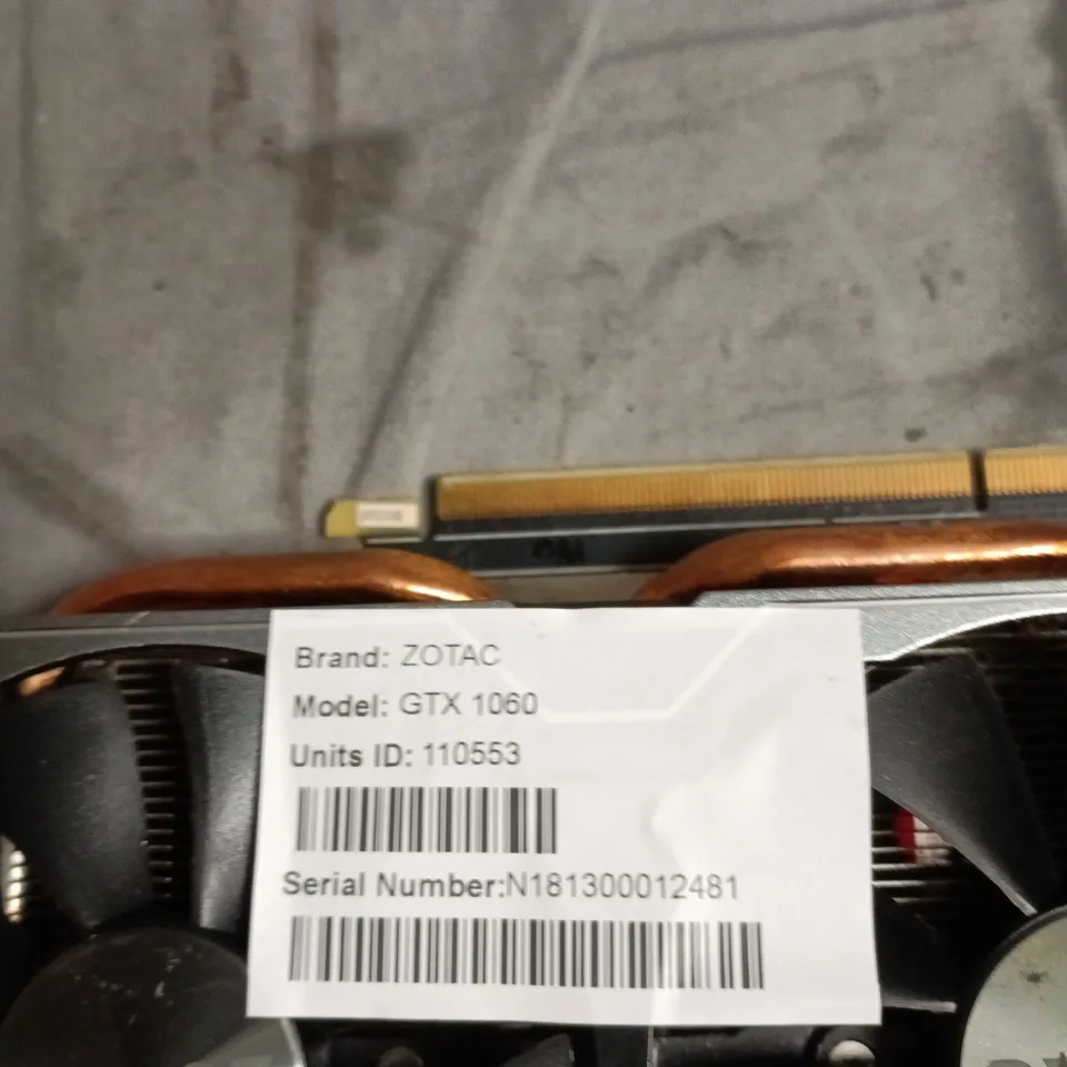 ZOTAC GTX 1060 Graphics Card – Dual Fan 