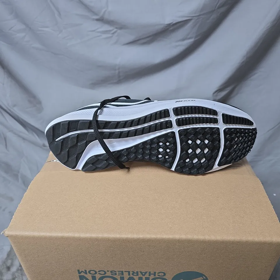 NIKE AIR ZOOM RUNNING SHOES – BLACK WITH WHITE SWOOSH UK 6