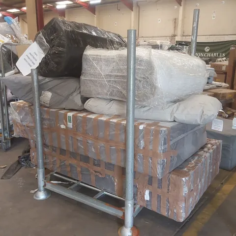 STILLAGE CONTAINING APPROXIMATELY 2 ASSORTED DIVAN BASE PARTS, 3 MATTRESSES // STILLAGE NOT INCLUDED