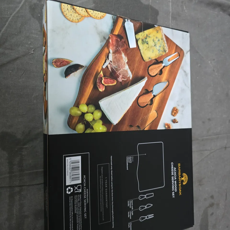 BARBARY & OAK ACACIA WOOD CHEESE SERVING SET