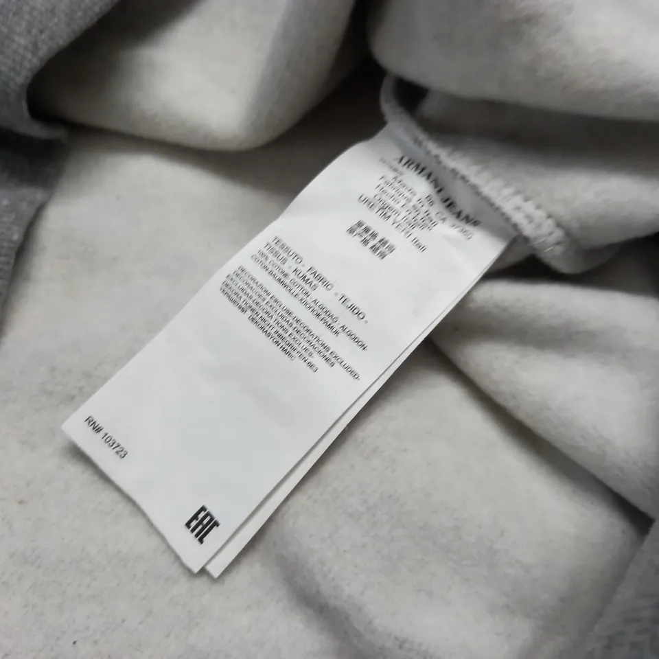 ARMANI JEANS GREY CREW JUMPER - M