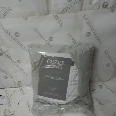 UNBOXED COZEE HOME VELVETSOFT HEATED THROW IN LIGHT GREY