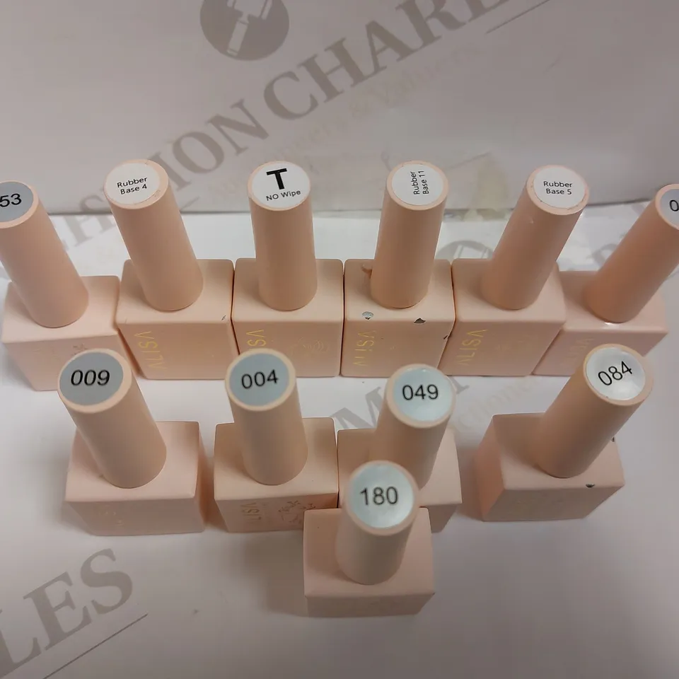 BOX OF APPROX 10 ALISA NAIL POLISHES IN ASSORTED COLOURS 