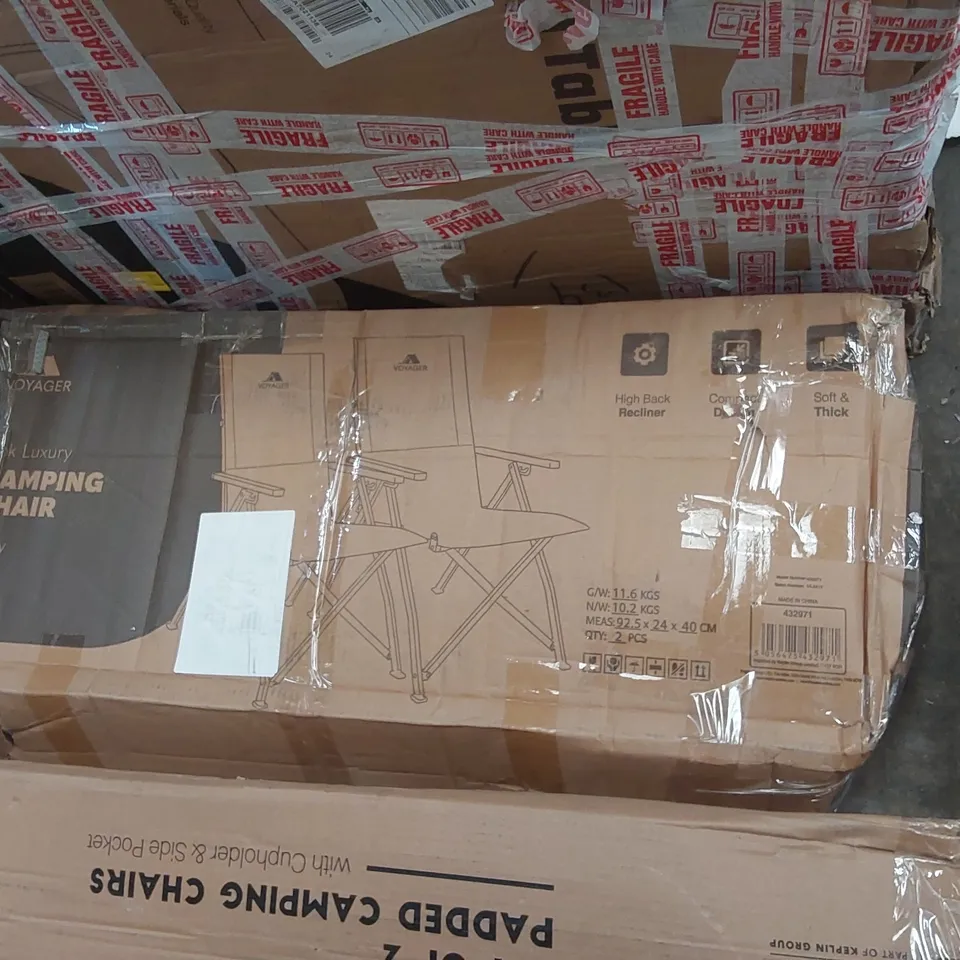 BOXED SET OF 2 VOYAGER LUXURY CAMPING CHAIRS