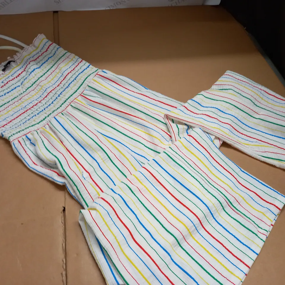 TOPSHOP STRIPED PLAYSUIT - UK 12