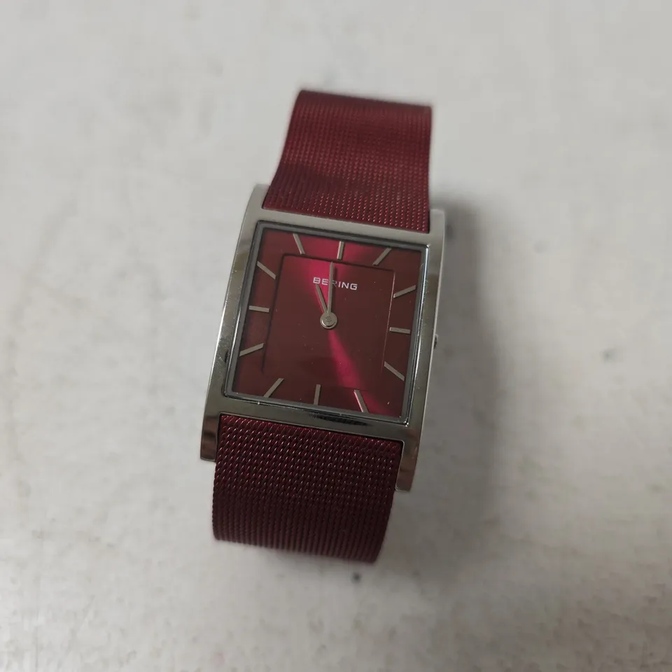 BOXED BERING WOMEN'S CLASSIC WATCH IN RED