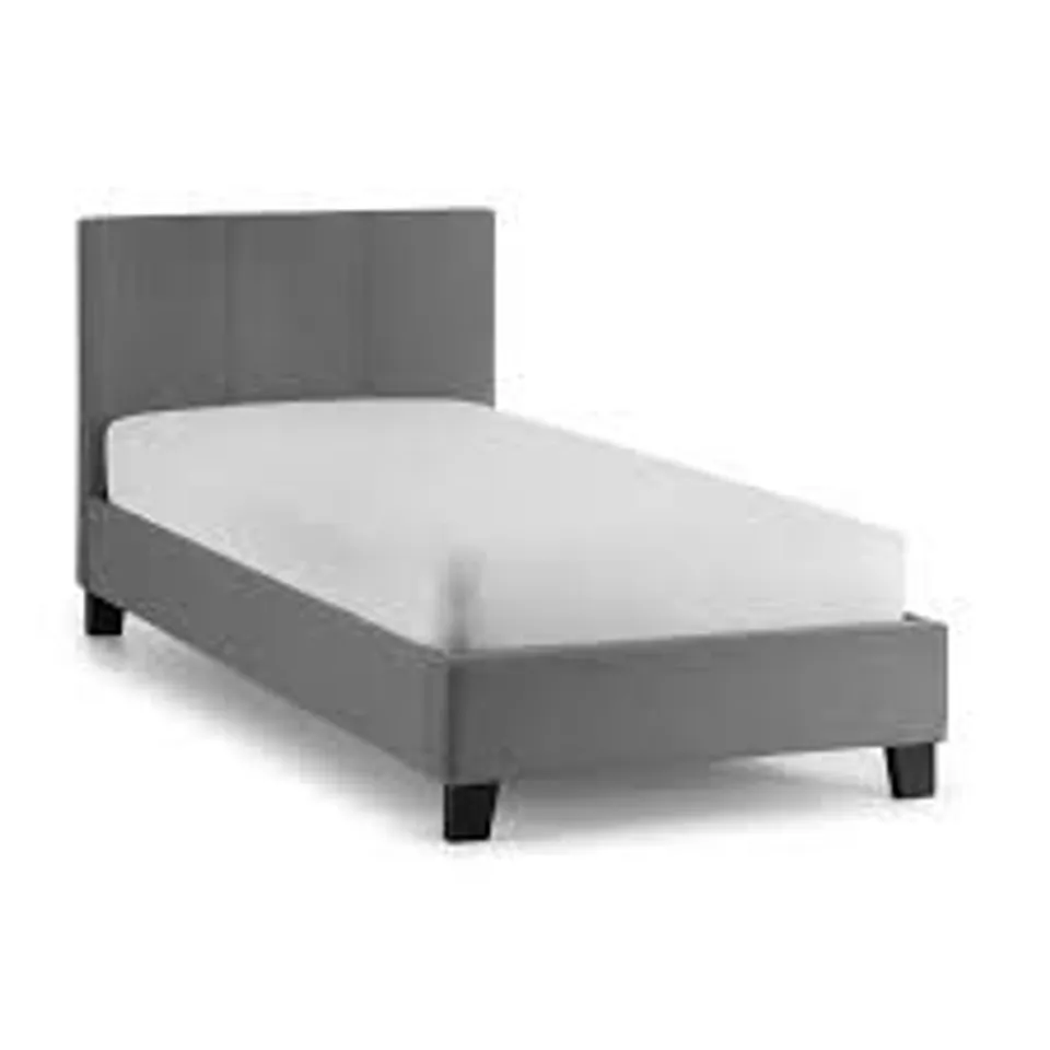 BOXED RILEY FABRIC SINGLE BED FRAME - GREY (1 BOX) [COLLECTION ONLY] RRP £99