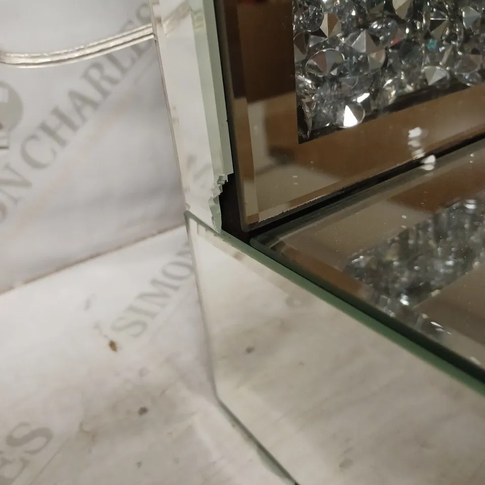JULIEN MACDONALD LIGHT UP ENCAPSULATED CRYSTAL DRESSING TABLE MIRROR [COLLECTION ONLY]