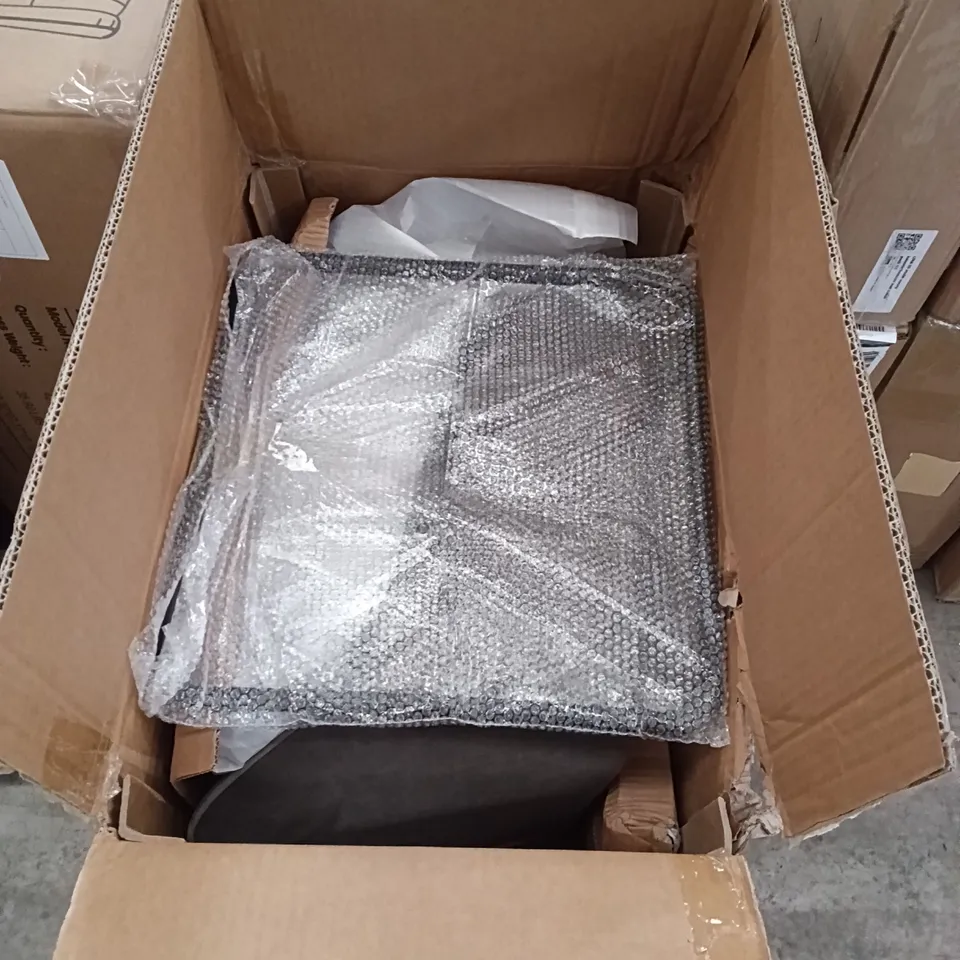 BOXED VELVET BARSTOOLS (SET OF 2) - GREY (1 BOX)