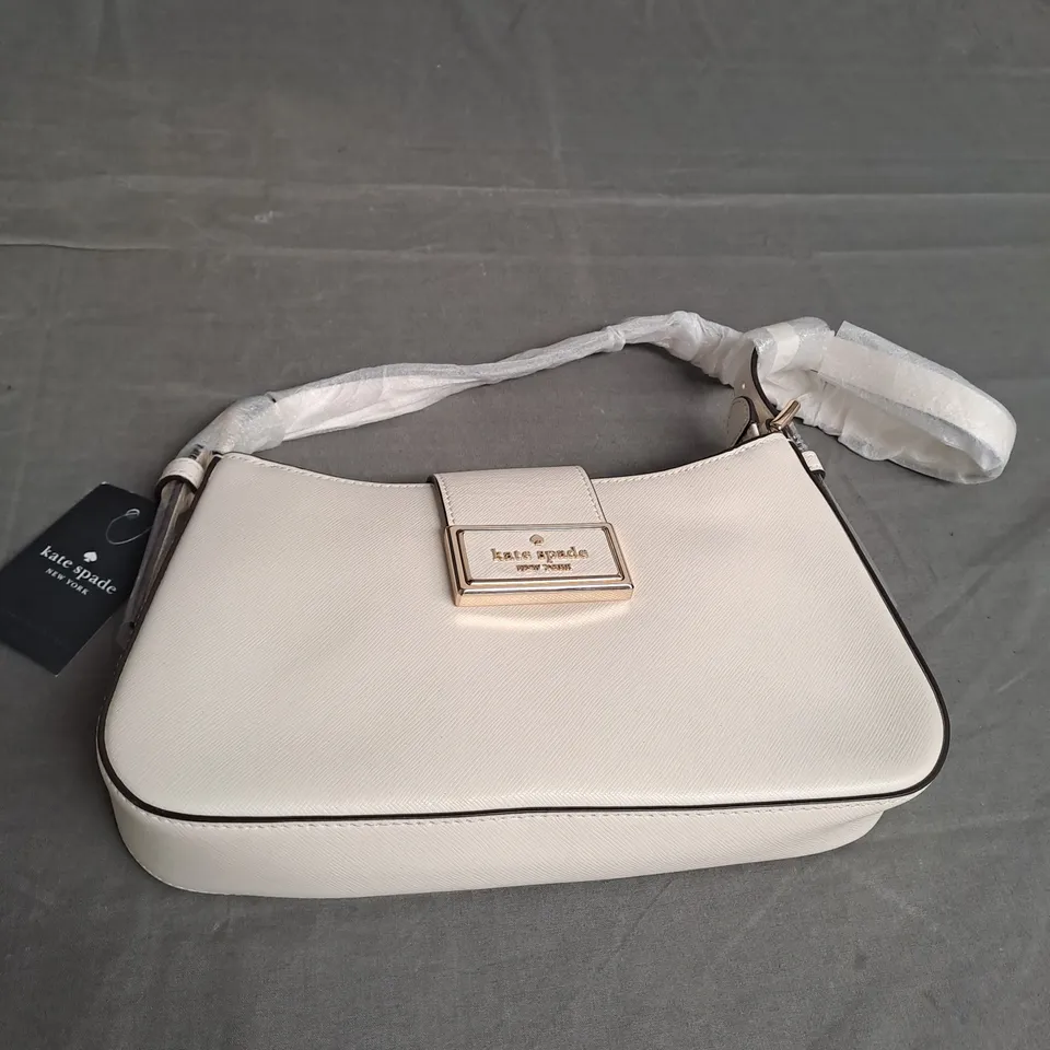 KATE SPADE CREAM FAUX LEATHER BAG 