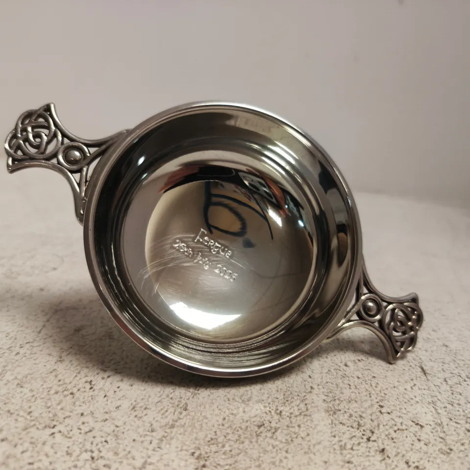 EDWIN BLYDE PERSONALISED 3" CELTIC WEAVE QUAICH