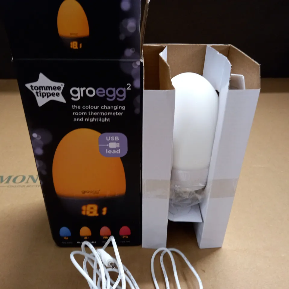 TOMMEE TIPPEE GRO EGG 2 ROOM THERMOMETER AND NIGHTLIGHT