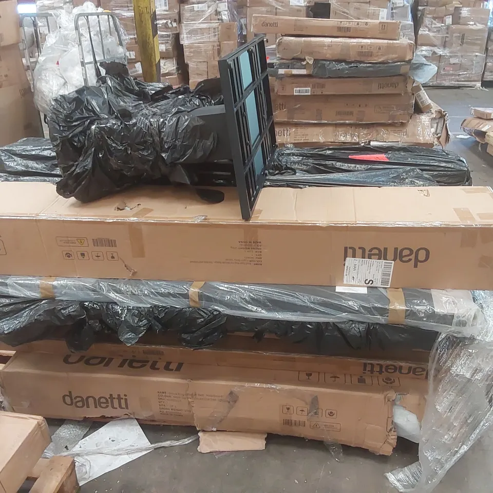 PALLET CONTAINING A LARGE QUANTITY OF ASSORTED DANETTI FURNITURE PARTS