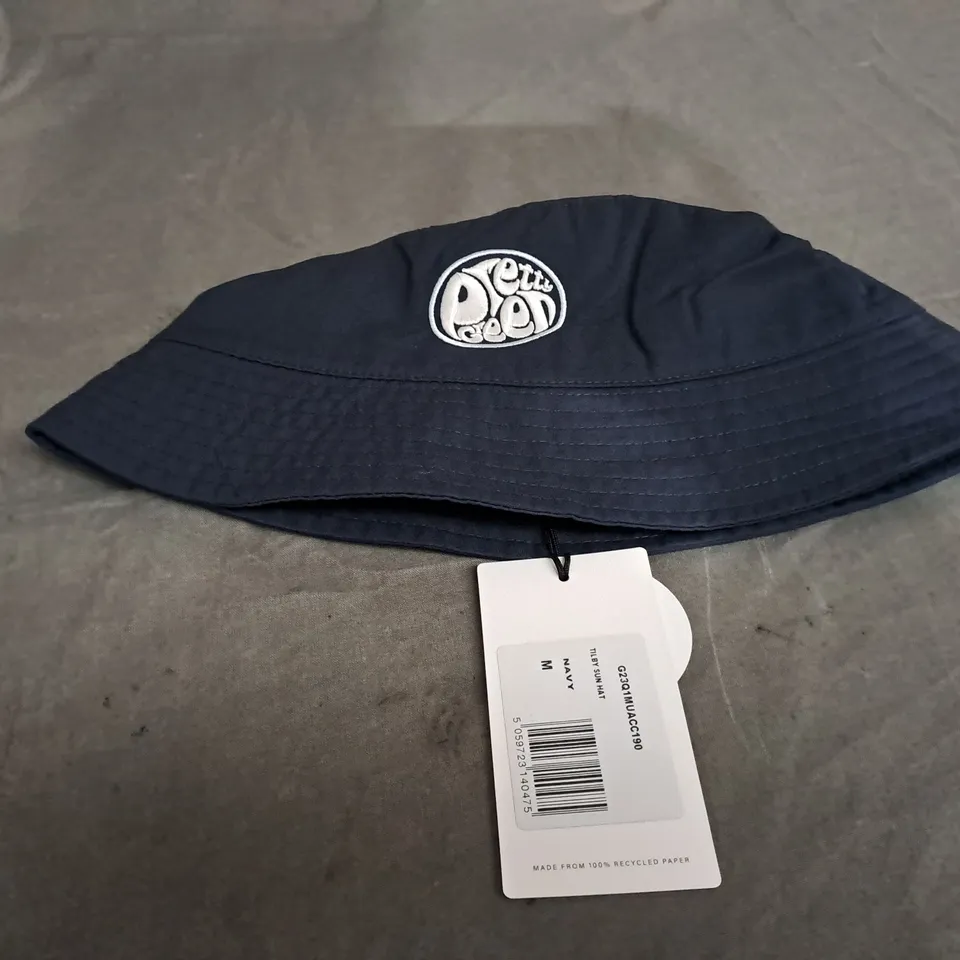 PRETTY GREEN TILBU SUN HAT NAVY - MEDIUM