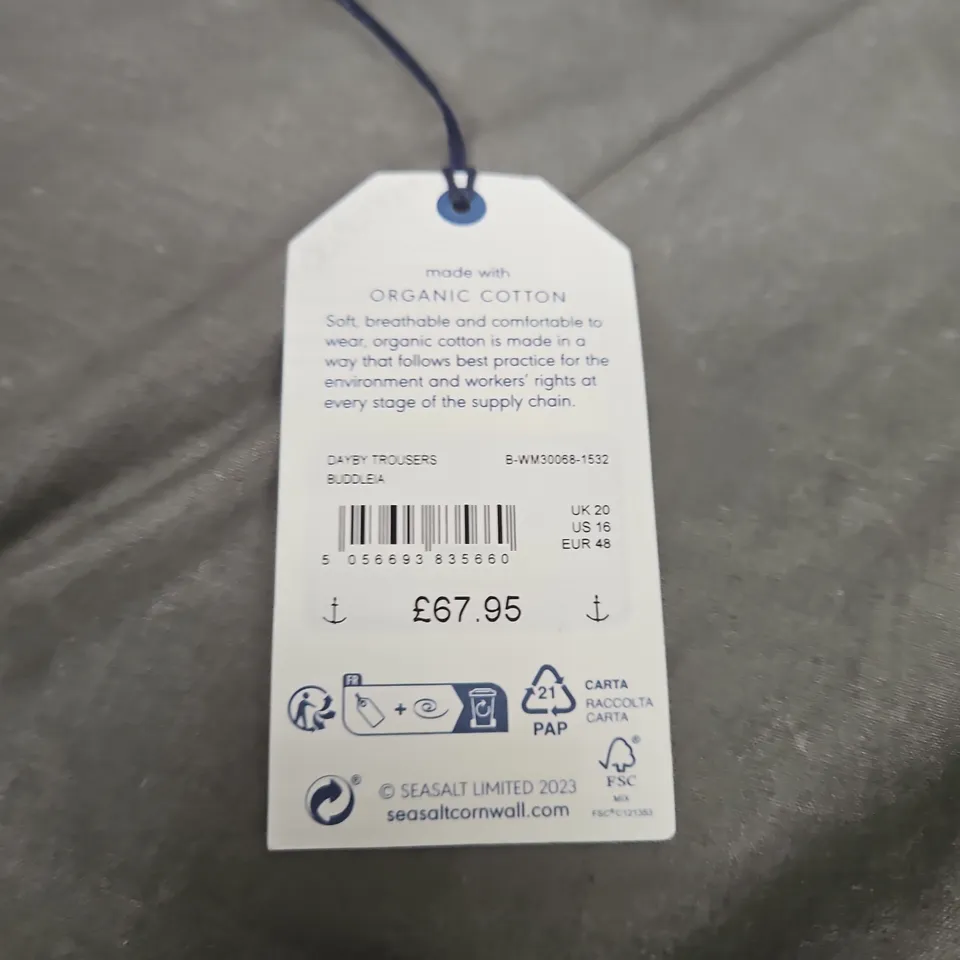 SEASALT CORNWALL DAYBY TROUSERS - SIZE 20