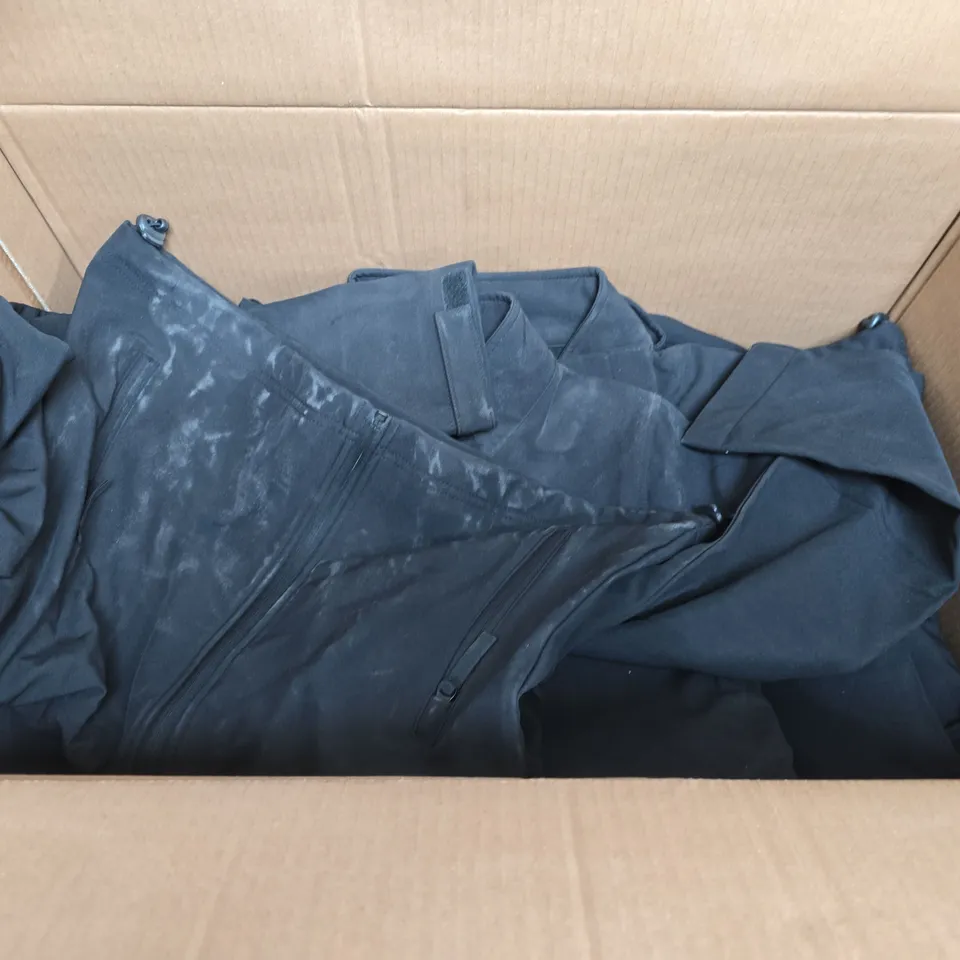 BOX OF APPROXIMATELY 10 PRO RTX BLACK JACKETS IN VARIOUS SIZES 
