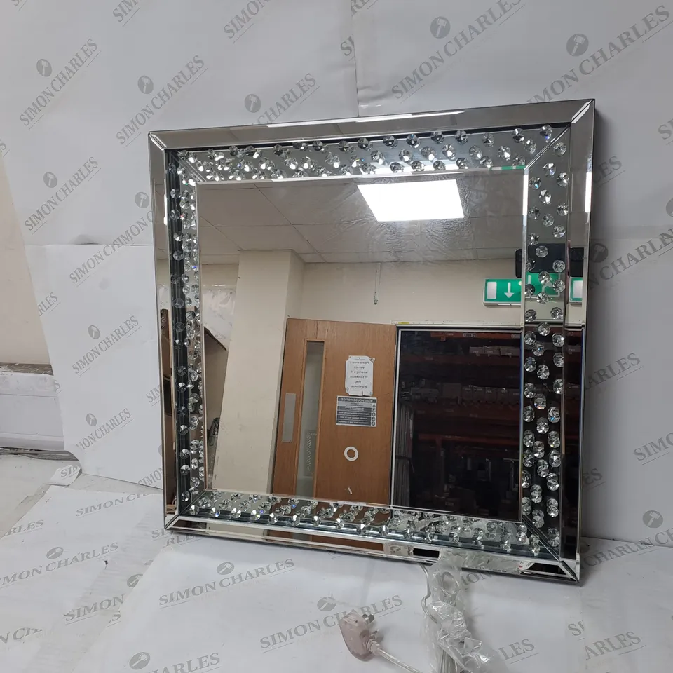 JULIEN MCDONALD LIGHT UP ENCAPSULATED CRYSTAL WALL MIRROR