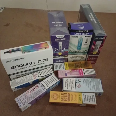 APPROXIMATELY 20 ASSORTED E-CIGARETTE PRODUCTS TO INCLUDE BRANDS SUCH AS INNOKIN, SIKE, HAYATI, ETC - COLLECTION ONLY
