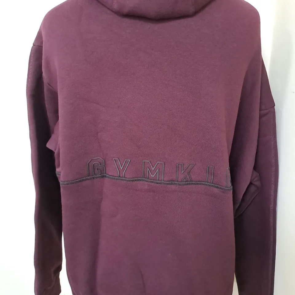 GYMKING BURGUNDY CASUAL HOODIE SIZE XS