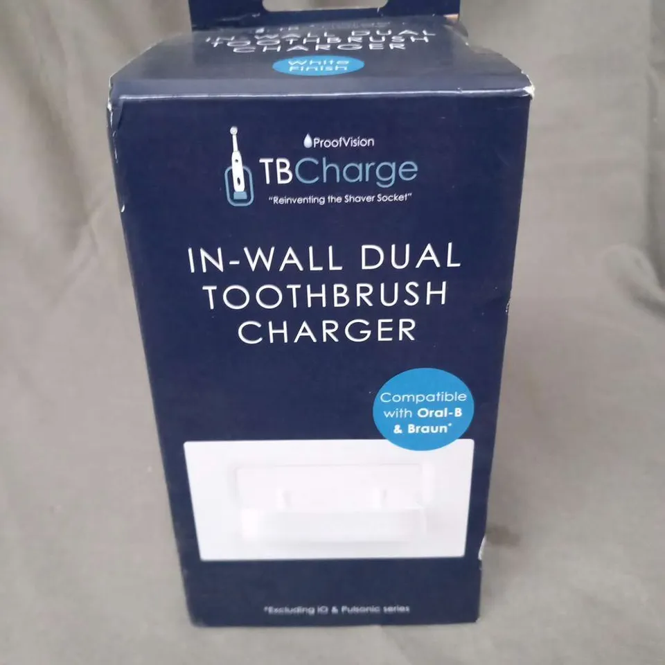 BOXED PROOF VISION TB CHARGE IN WALL DUAL TOOTHBRUSH CHARGER