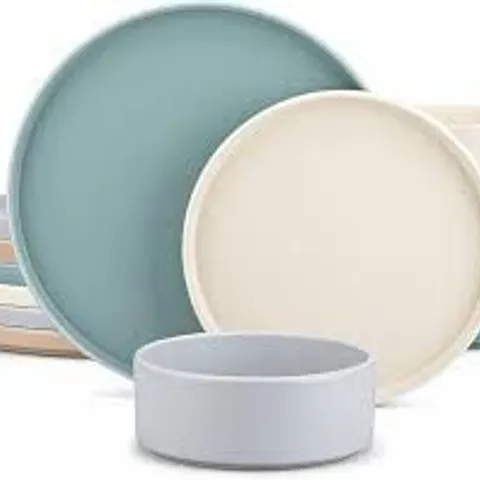 BOXED VANCASSO STONEWARE DINNERWARE - SET OF 12 (1 BOX)