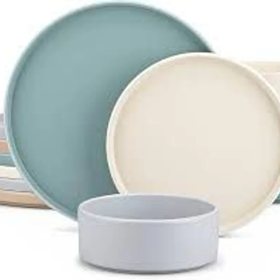 BOXED VANCASSO STONEWARE DINNERWARE - SET OF 12 (1 BOX)