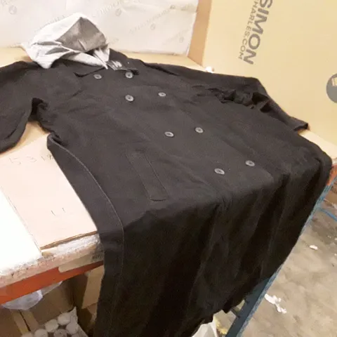 BOXED BRAND NEW JDWILLIAMS DENIM HOODED TRENCH SIZE 24 BLACK COLOUR APPROXIMATELY 4 PIECES