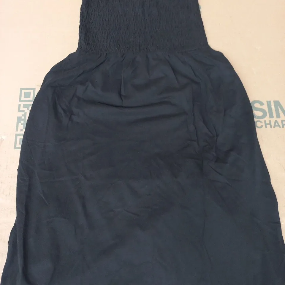 THREADBARE LADIES HILL BARDOT MAXI DRESS IN BLACK SIZE UK 10